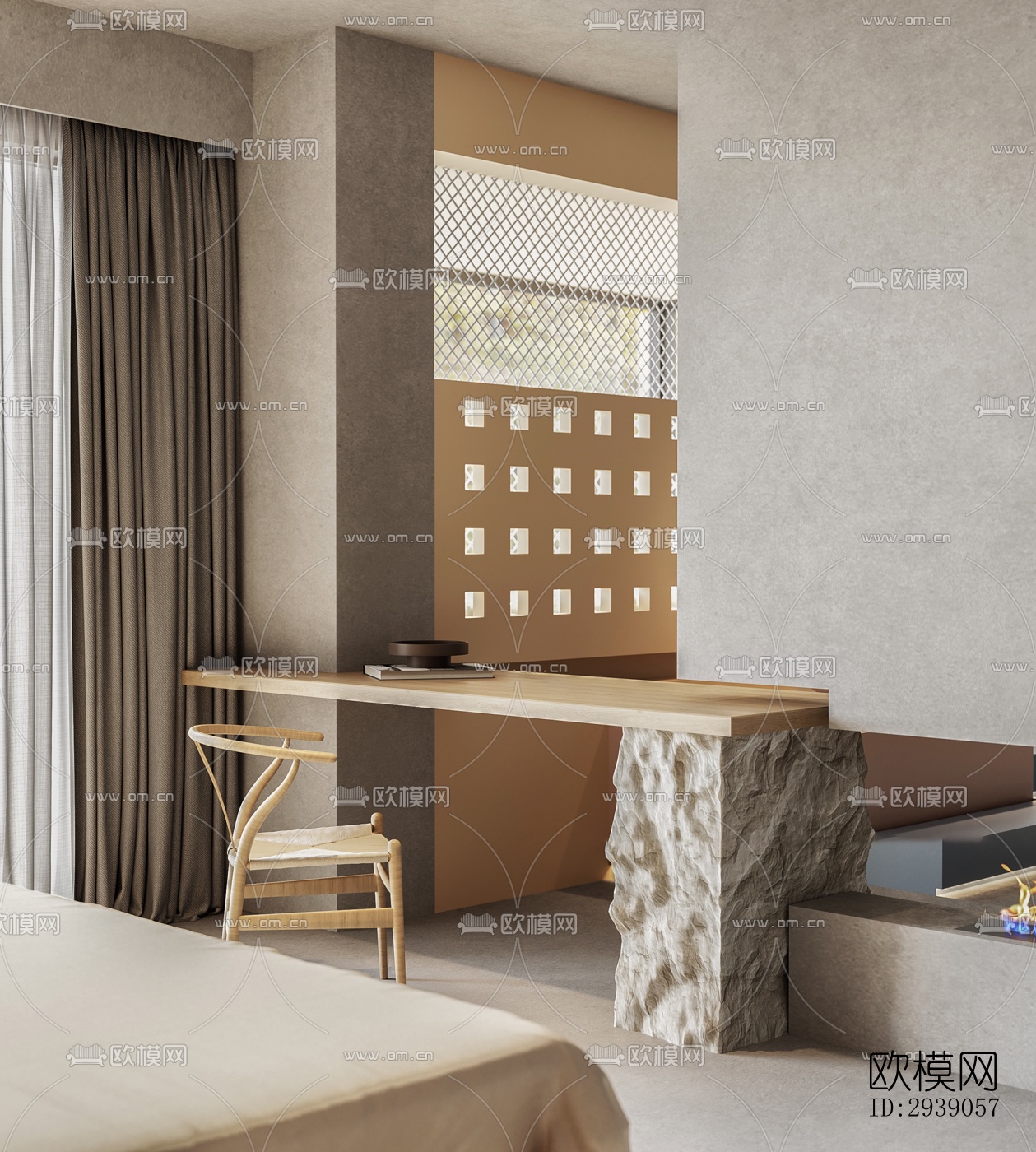 侘寂酒店民宿效果图下载（渲染图14）