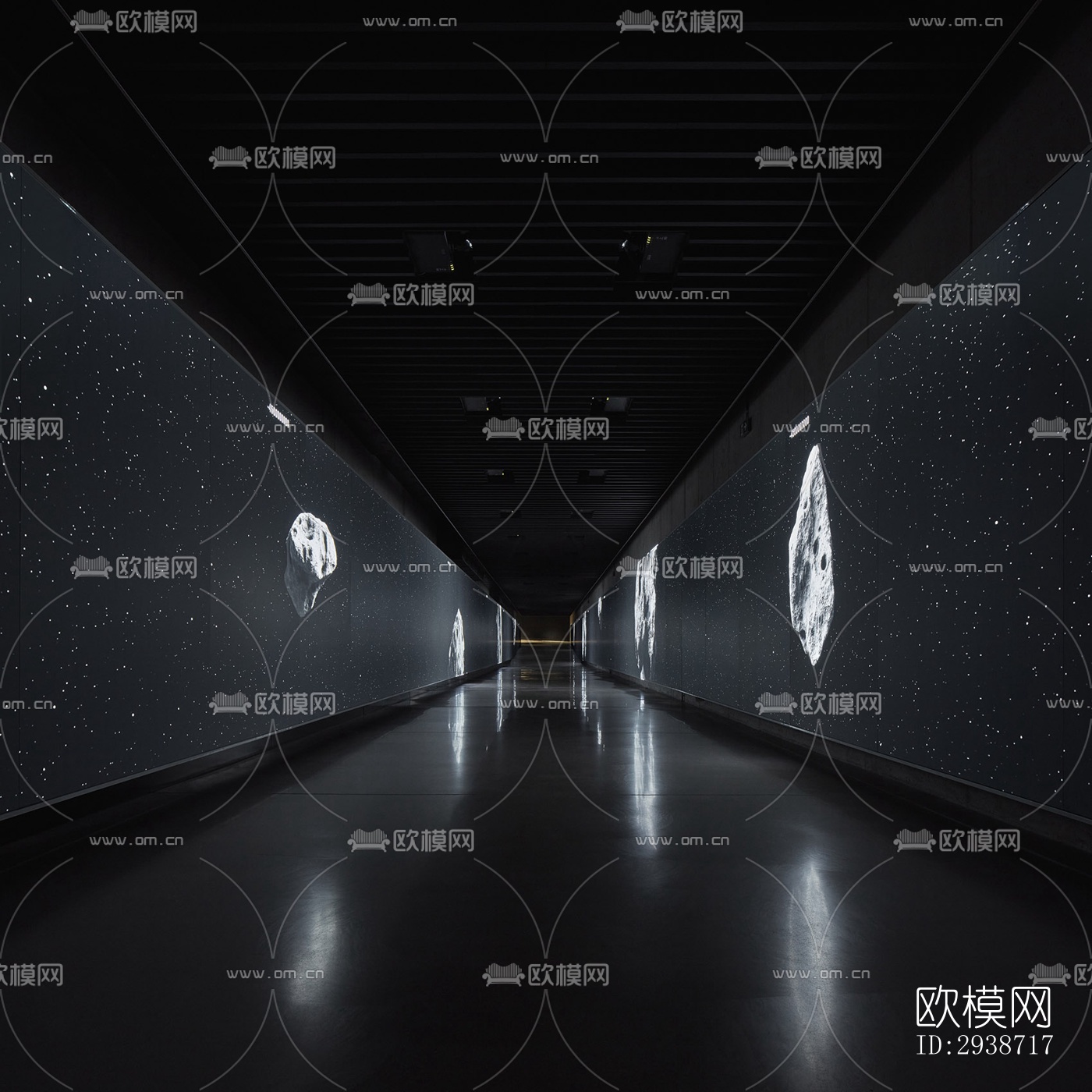 现代展览展厅效果图下载（渲染图10）