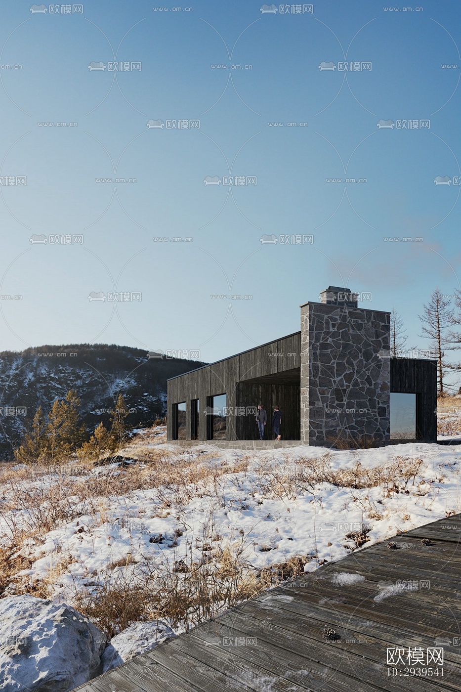 现代酒店民宿效果图下载（渲染图17）