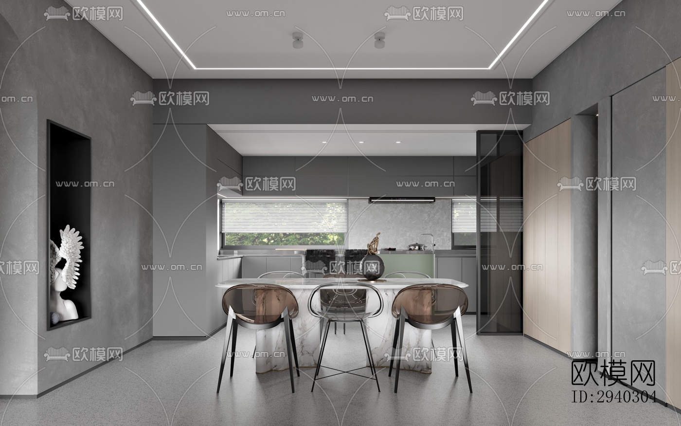 现代平层效果图下载（渲染图10）