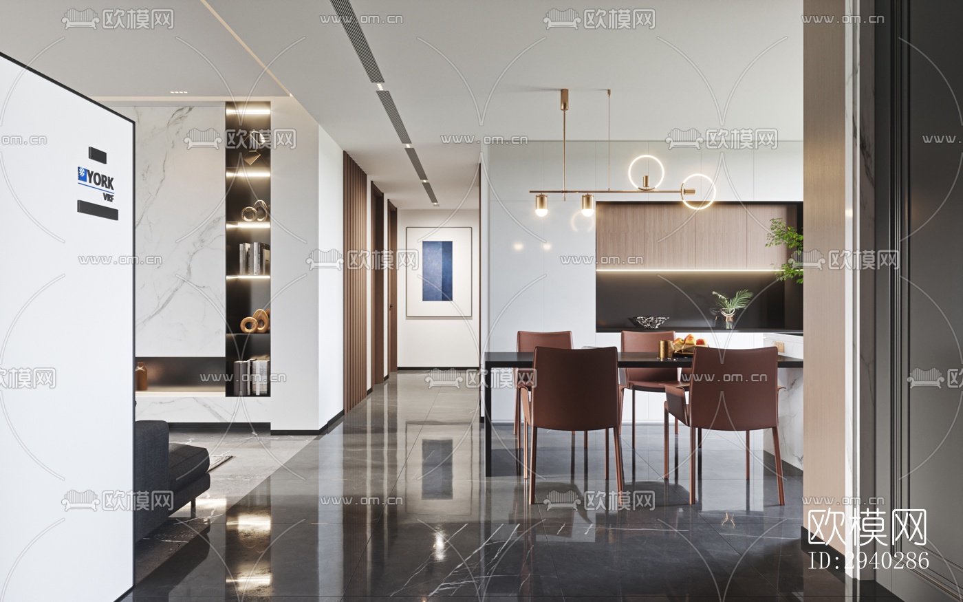 现代平层效果图下载（渲染图7）