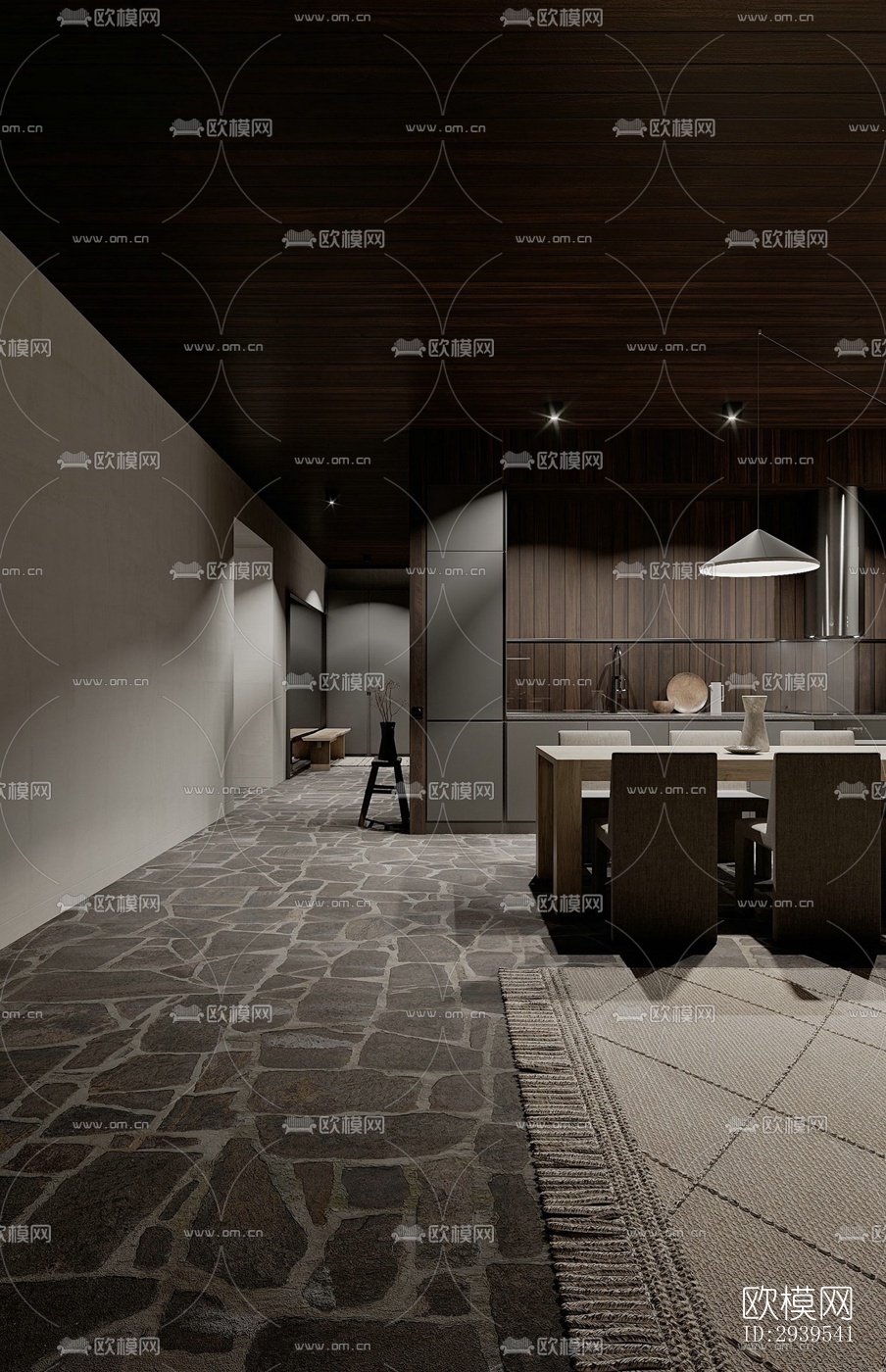 现代酒店民宿效果图下载（渲染图4）