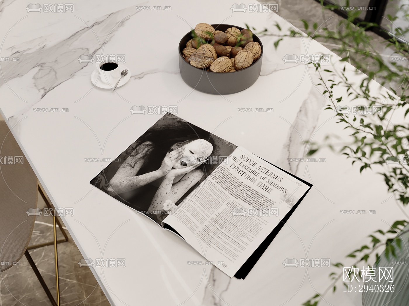 现代平层效果图下载（渲染图6）