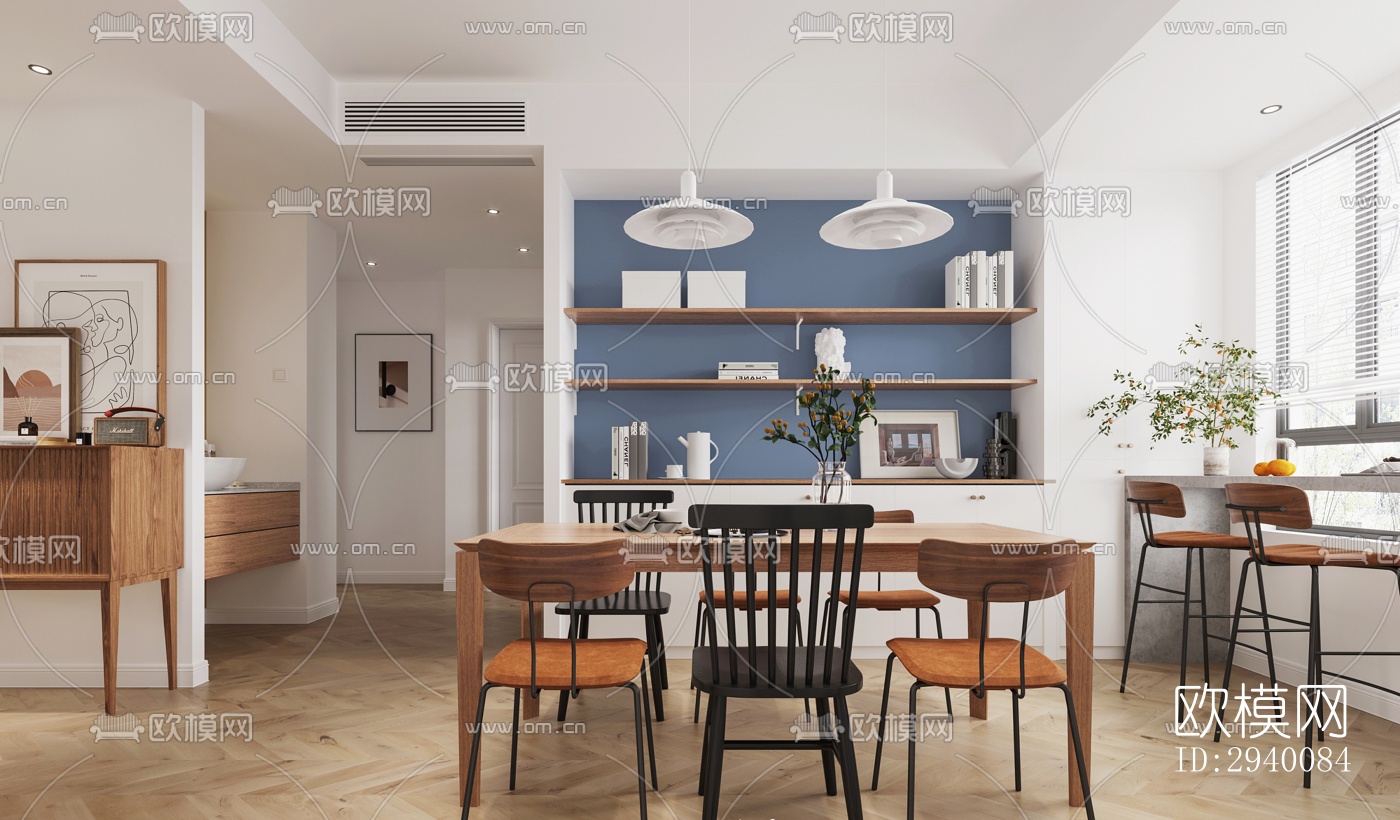 北欧平层效果图下载（渲染图7）