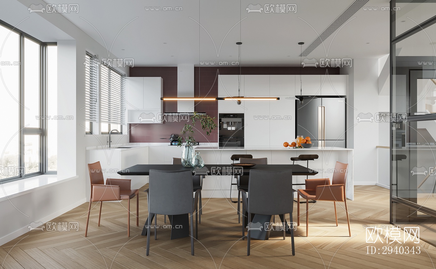 现代平层效果图下载（渲染图5）