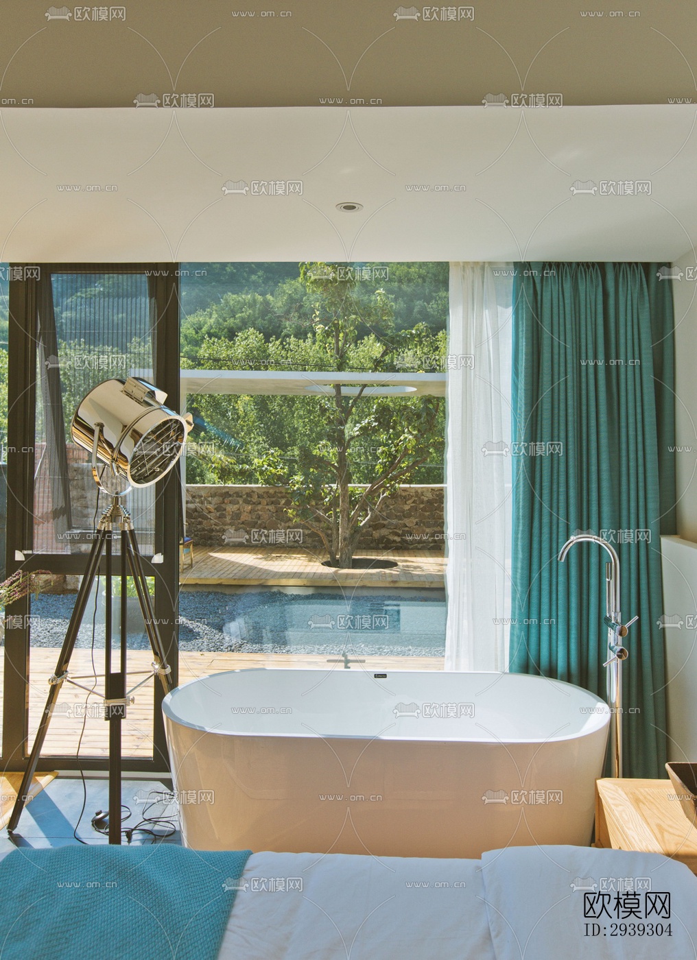 新中式酒店民宿效果图下载（渲染图13）