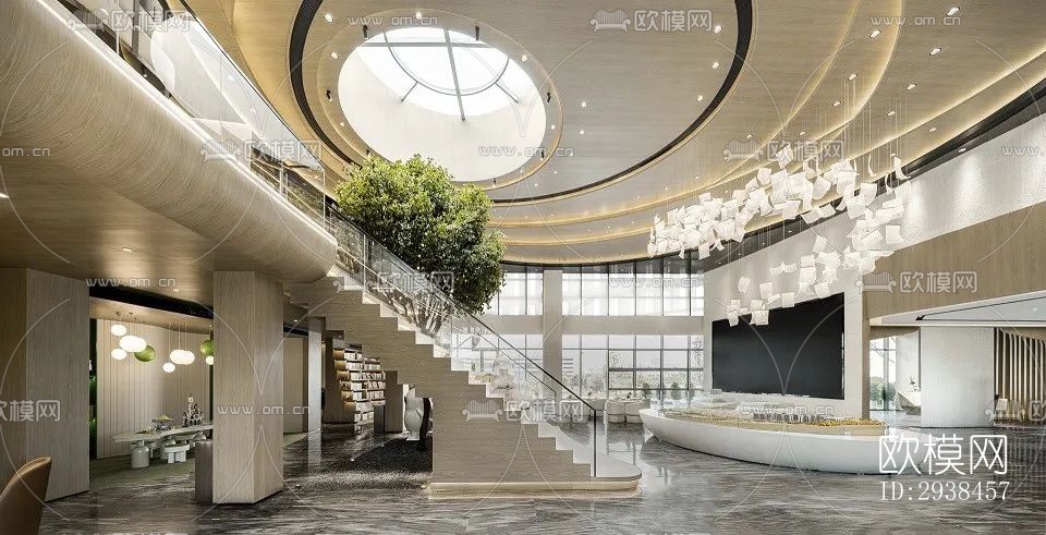 现代售楼处效果图下载（渲染图15）