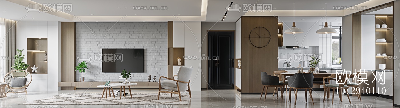 北欧平层效果图下载（渲染图15）