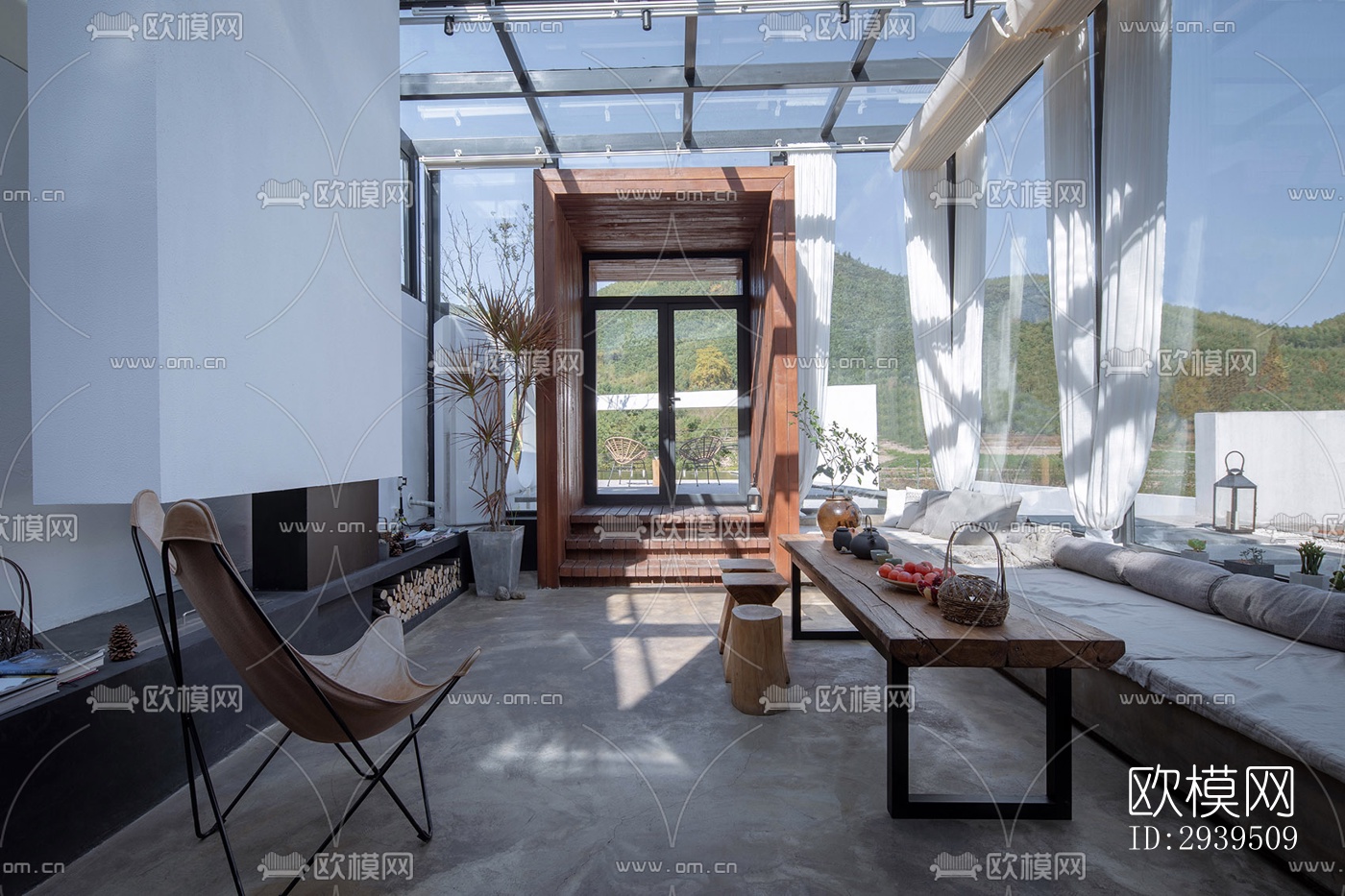 现代酒店民宿效果图下载（渲染图4）