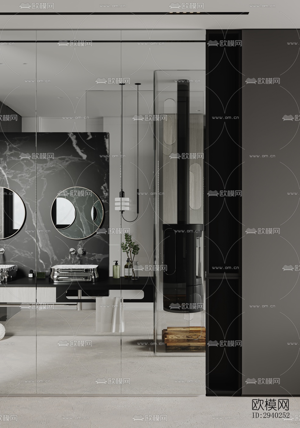 现代平层效果图下载（渲染图4）