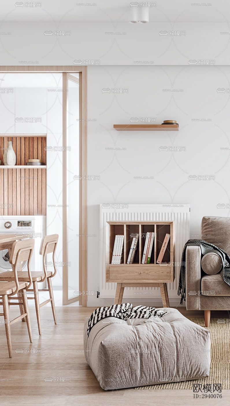 北欧平层效果图下载（渲染图7）