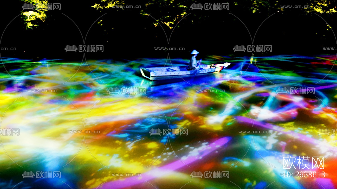 日式展览展厅效果图下载（渲染图1）