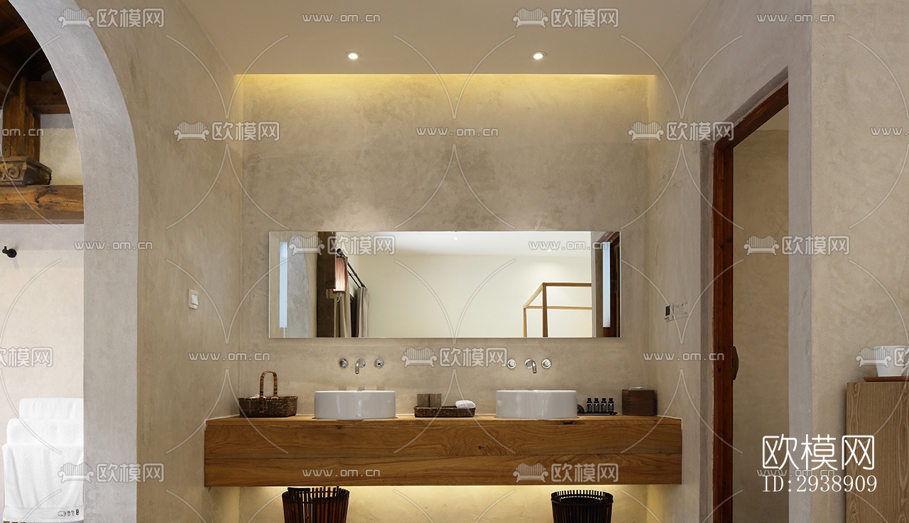 中式酒店民宿效果图下载（渲染图3）