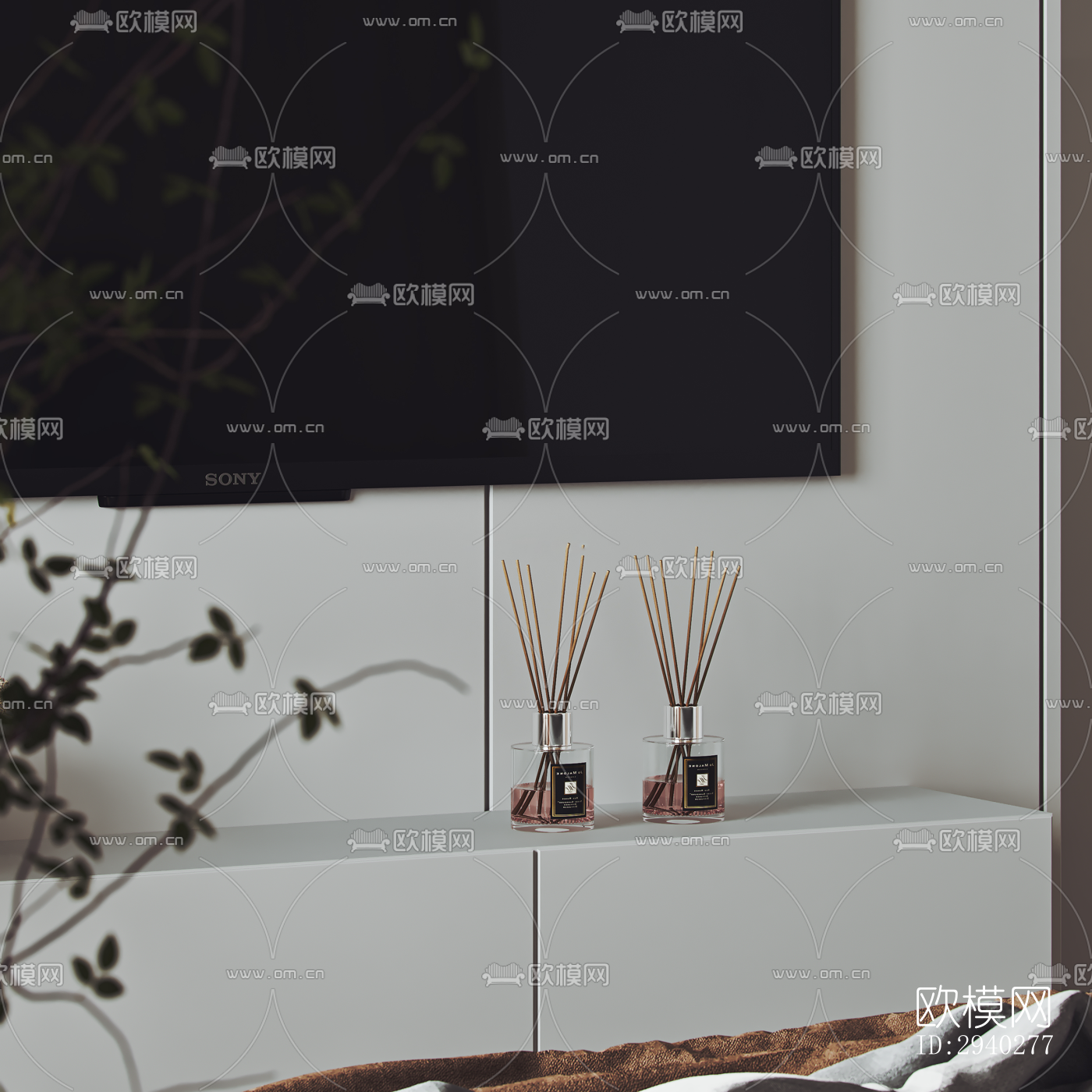 现代平层效果图下载（渲染图3）