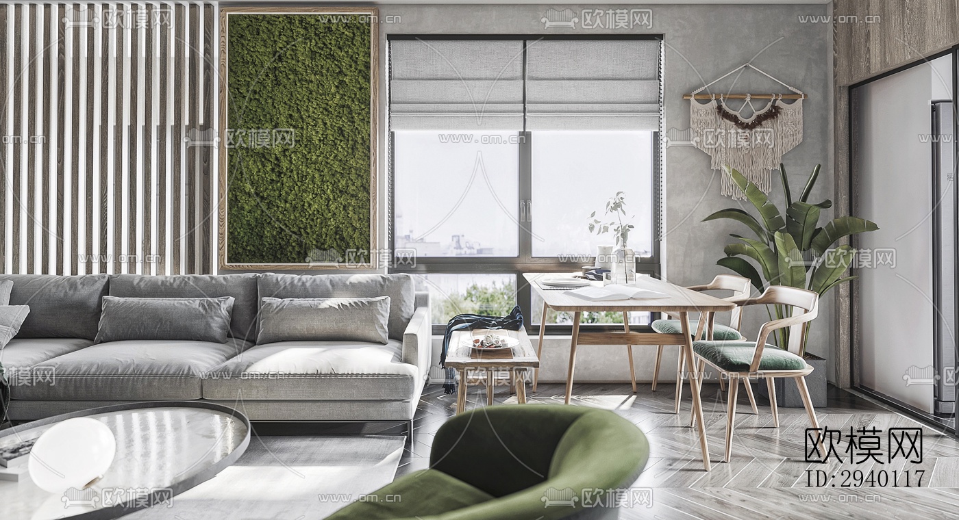 北欧平层效果图下载（渲染图6）