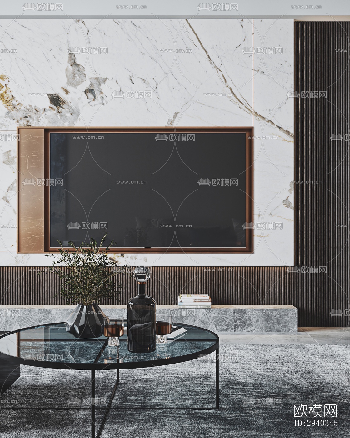 现代平层效果图下载（渲染图17）