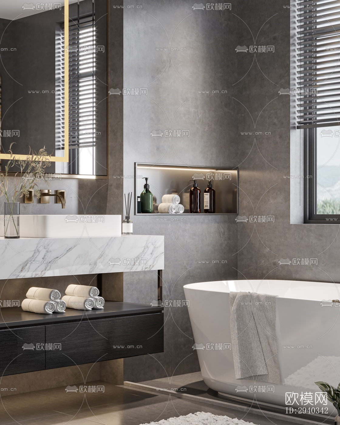 现代平层效果图下载（渲染图15）