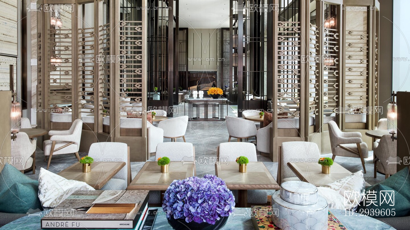 现代酒店民宿效果图下载（渲染图1）