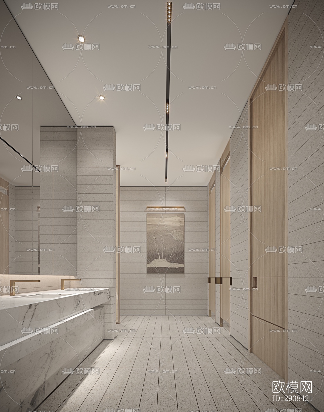 新中式售楼处效果图下载（渲染图12）