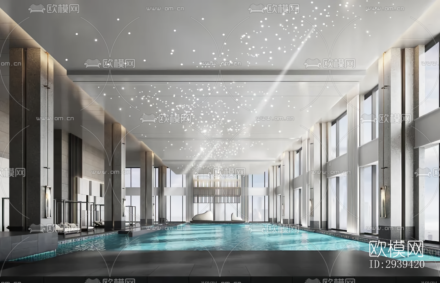 新中式酒店民宿效果图下载（渲染图11）