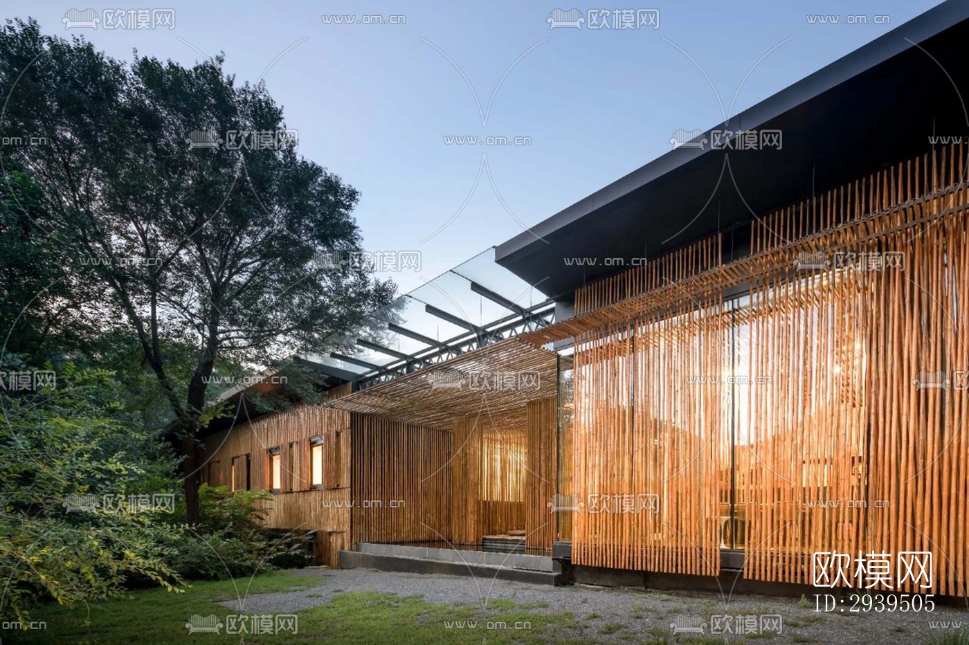 现代酒店民宿效果图下载（渲染图3）