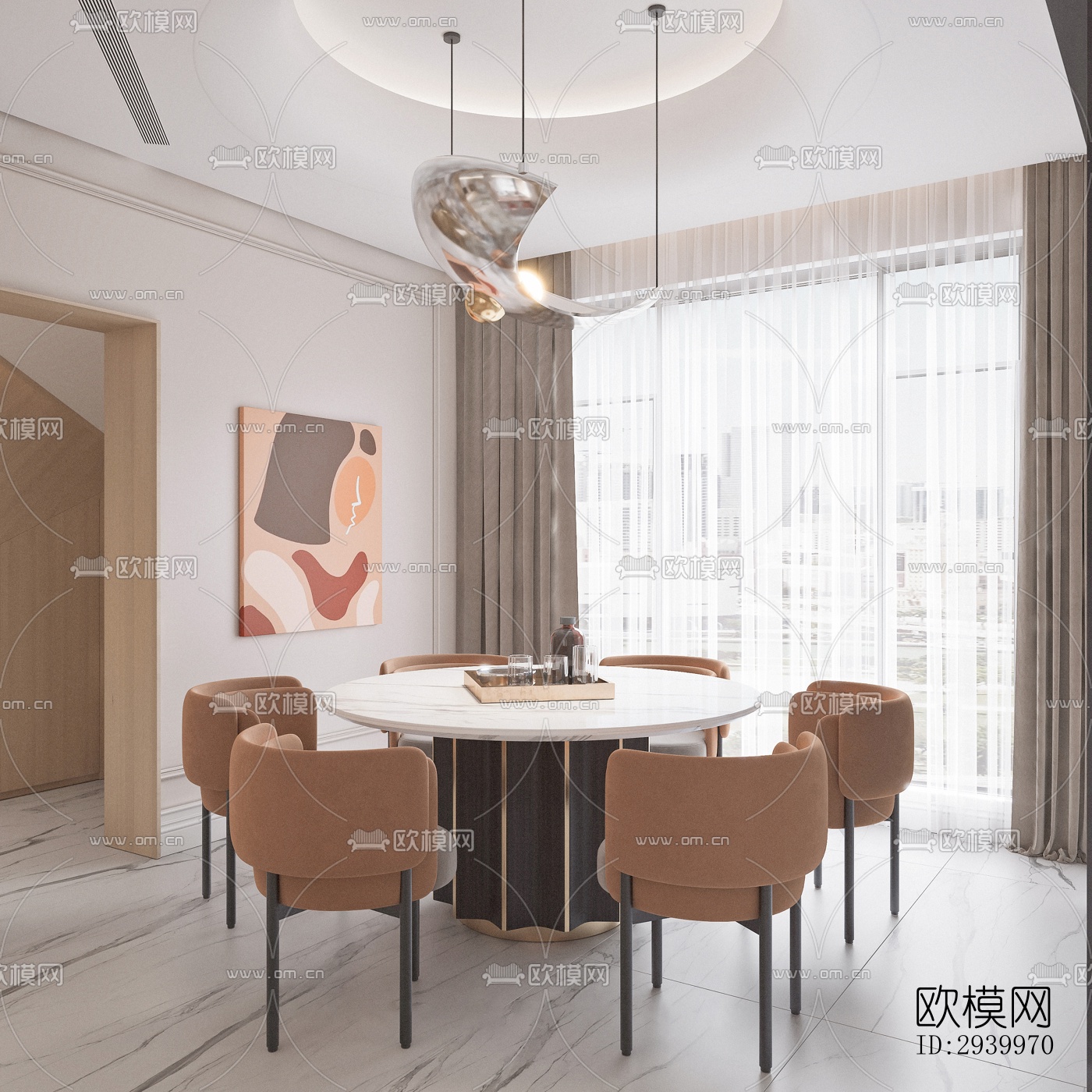 现代复式效果图下载（渲染图1）