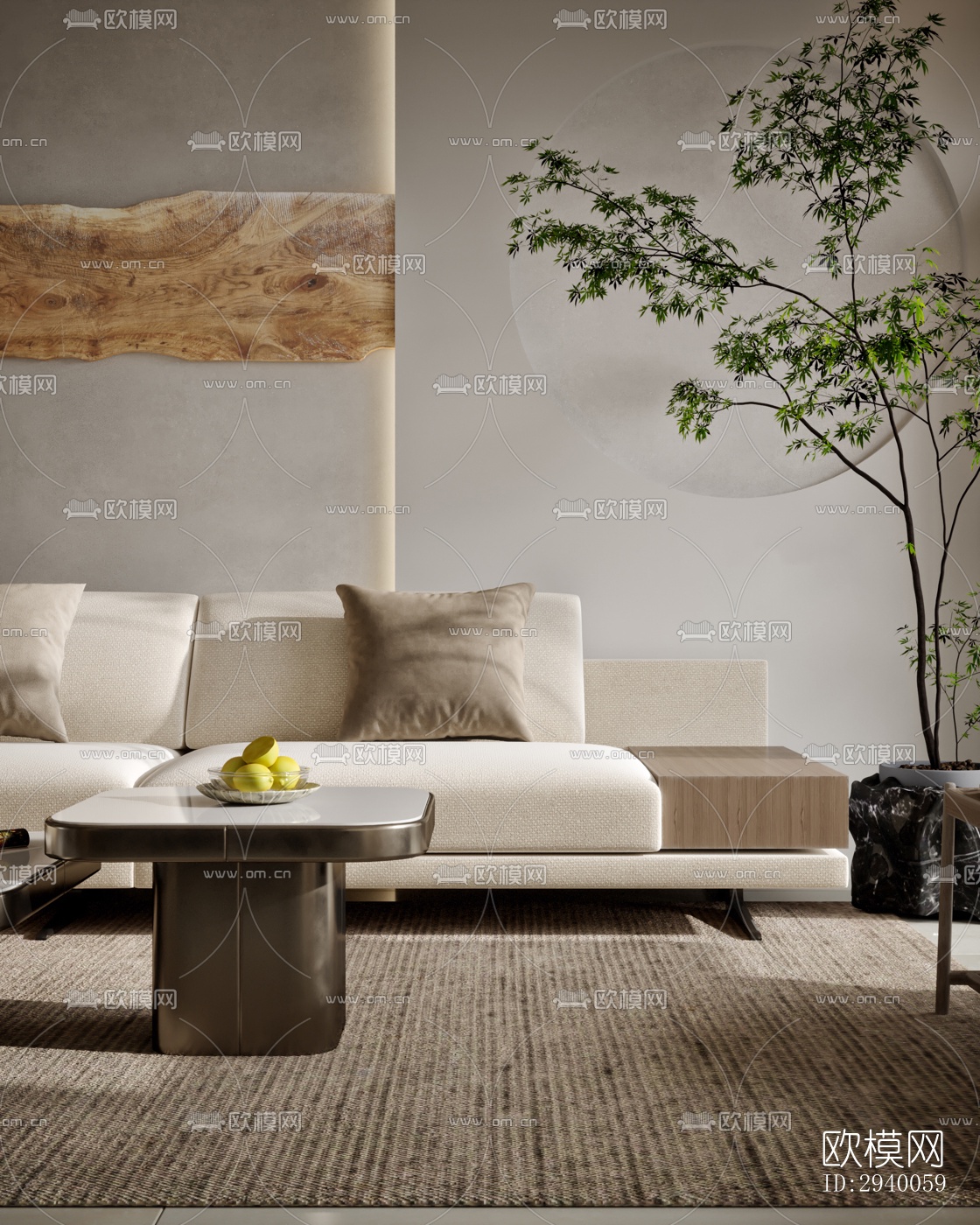 侘寂平层效果图下载（渲染图5）