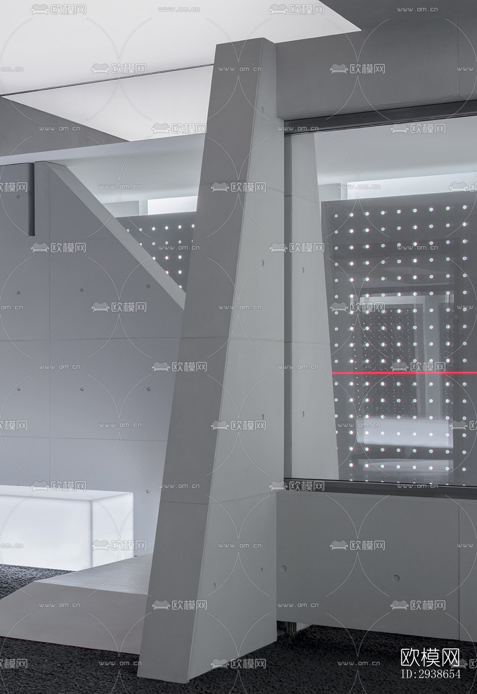 现代展览展厅效果图下载（渲染图6）