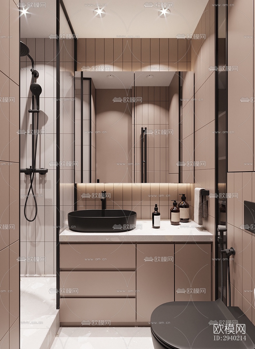 欧式平层效果图下载（渲染图6）