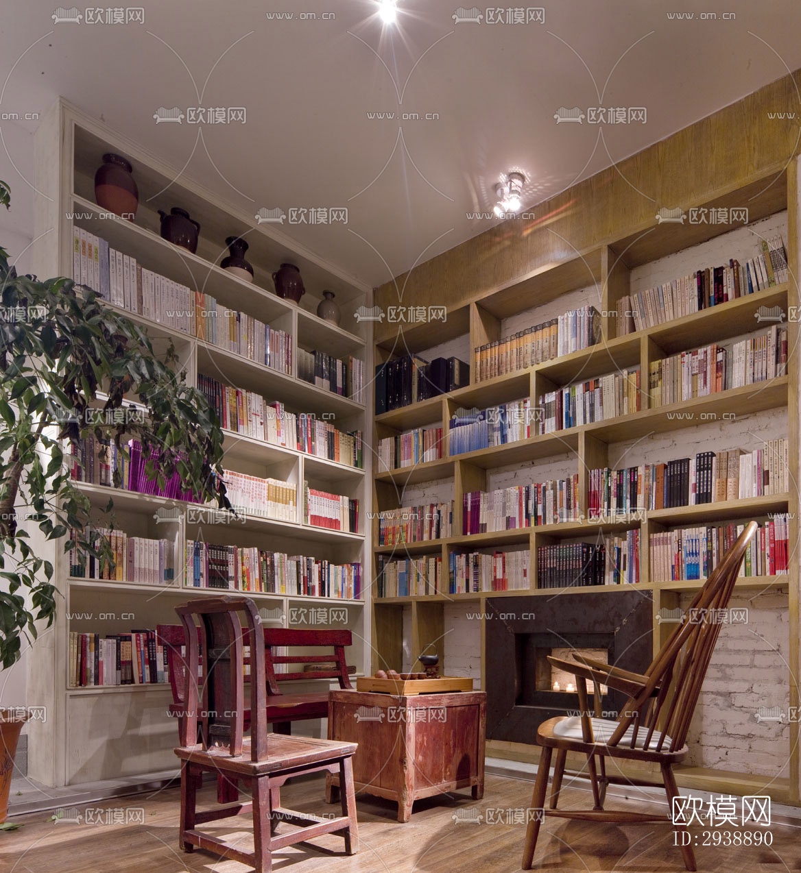 中式酒店民宿效果图下载（渲染图14）