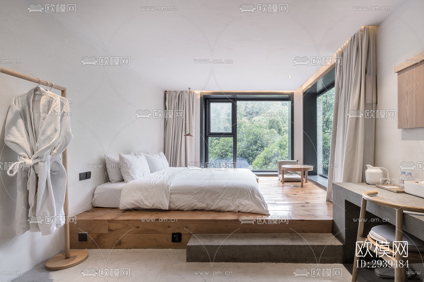 现代酒店民宿效果图下载（渲染图12）