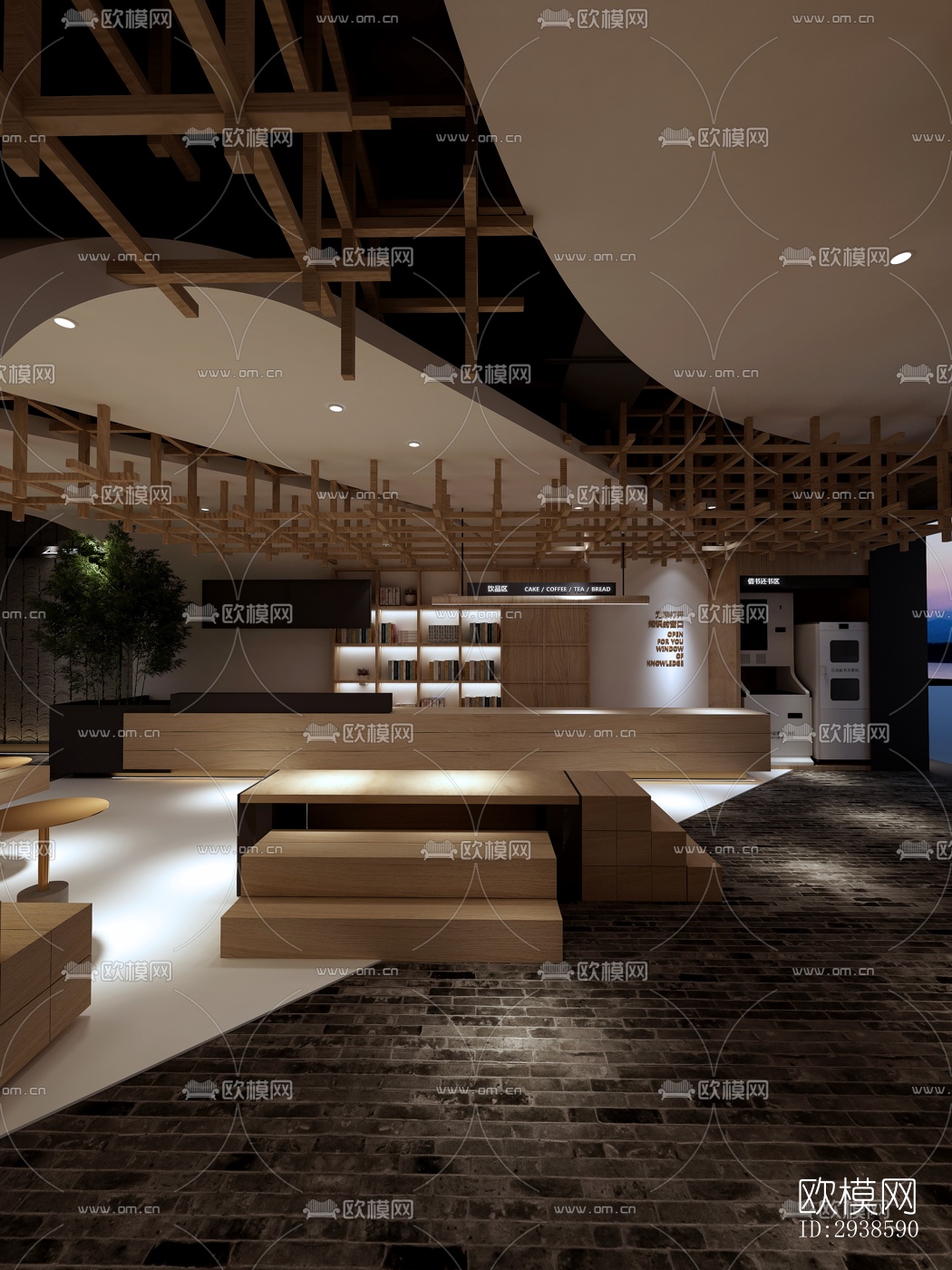 工业风展览展厅效果图下载（渲染图10）