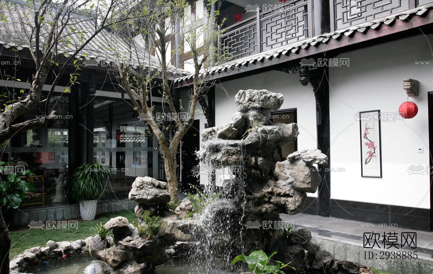 中式酒店民宿效果图下载（渲染图12）