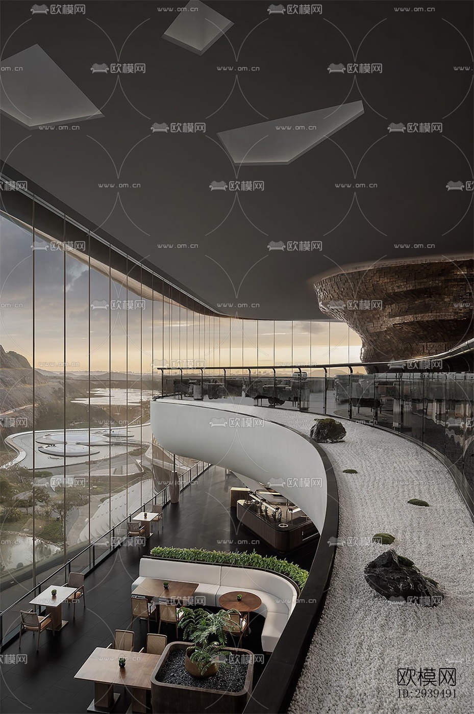 现代酒店民宿效果图下载（渲染图14）