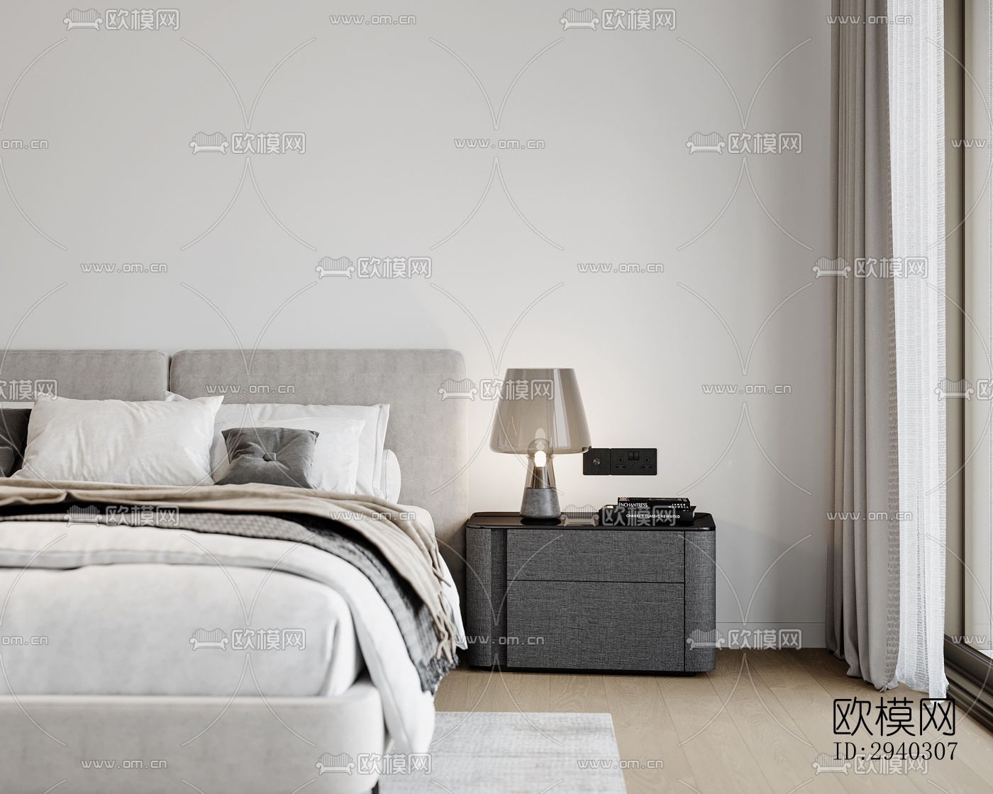 现代平层效果图下载（渲染图8）