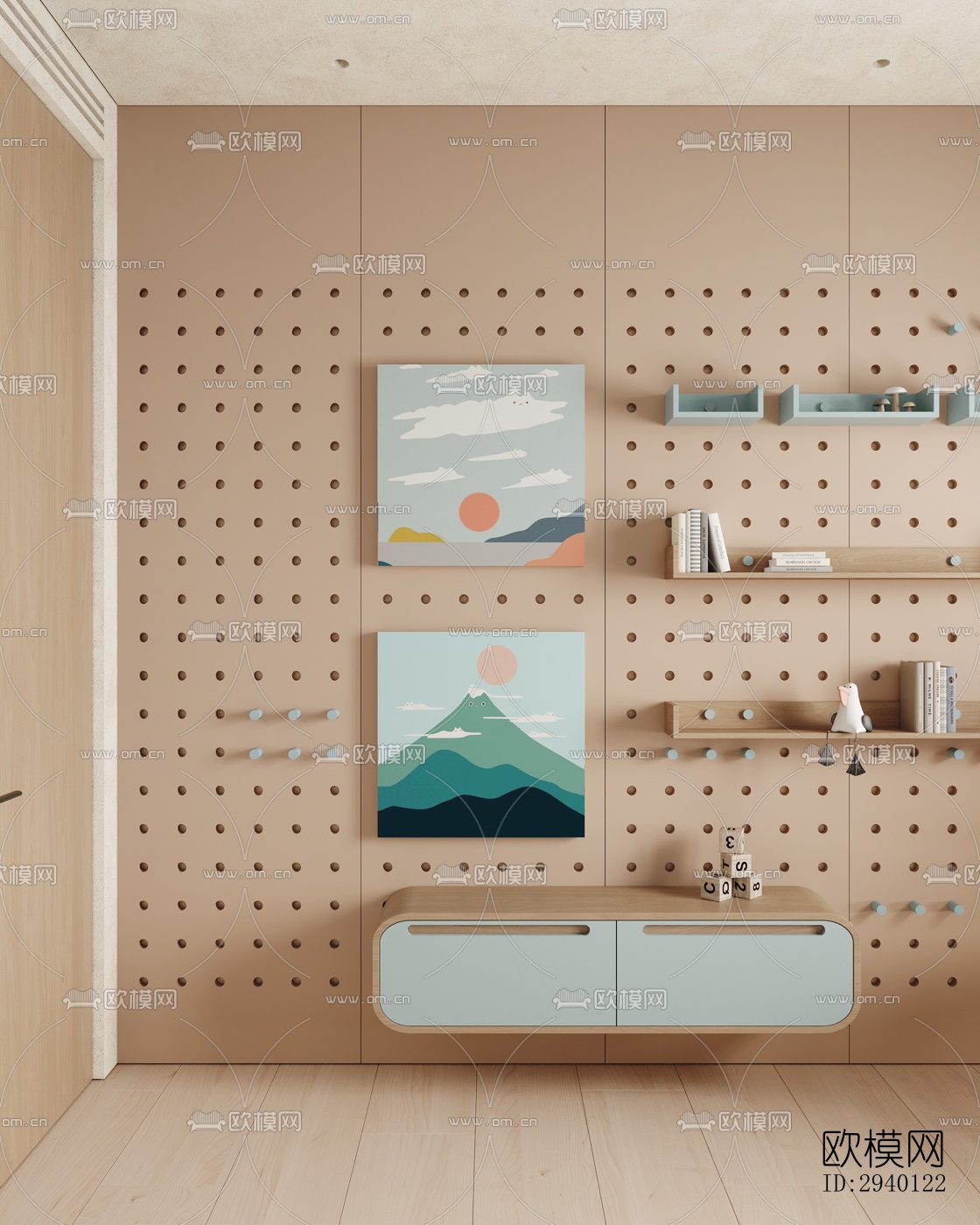 北欧平层效果图下载（渲染图12）