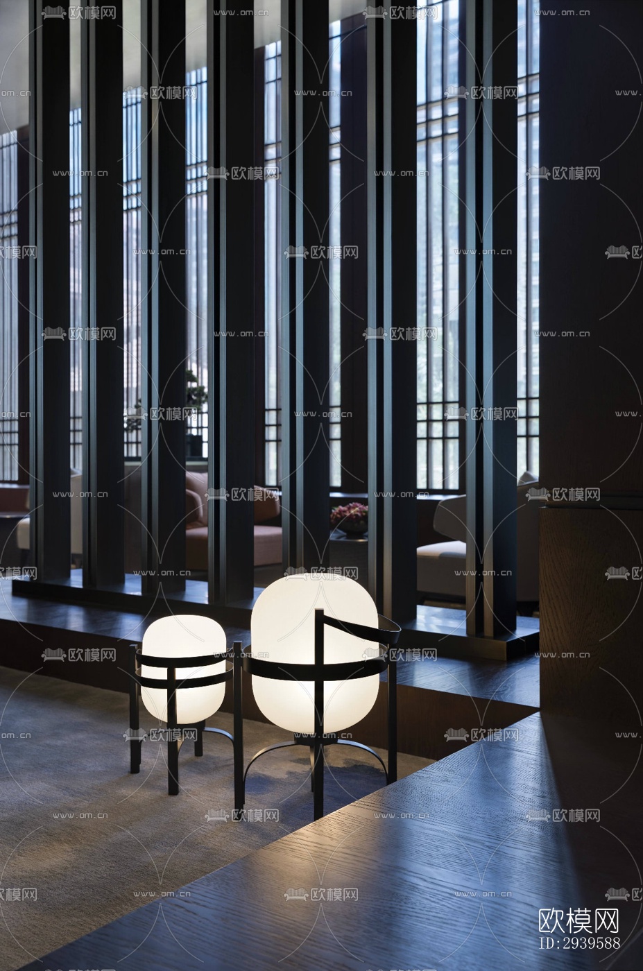 现代酒店民宿效果图下载（渲染图7）