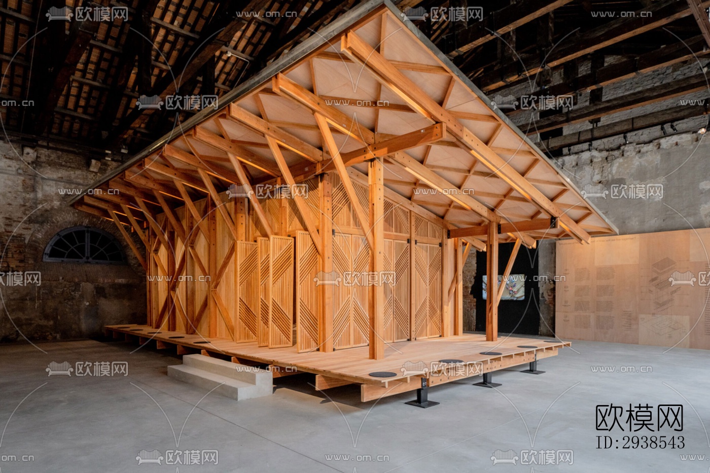 工业风展览展厅效果图下载（渲染图18）