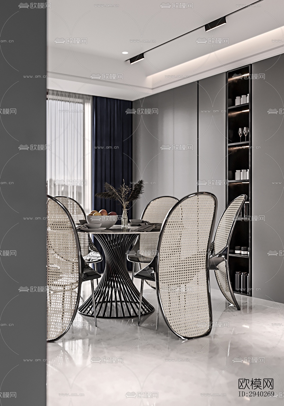 现代平层效果图下载（渲染图7）