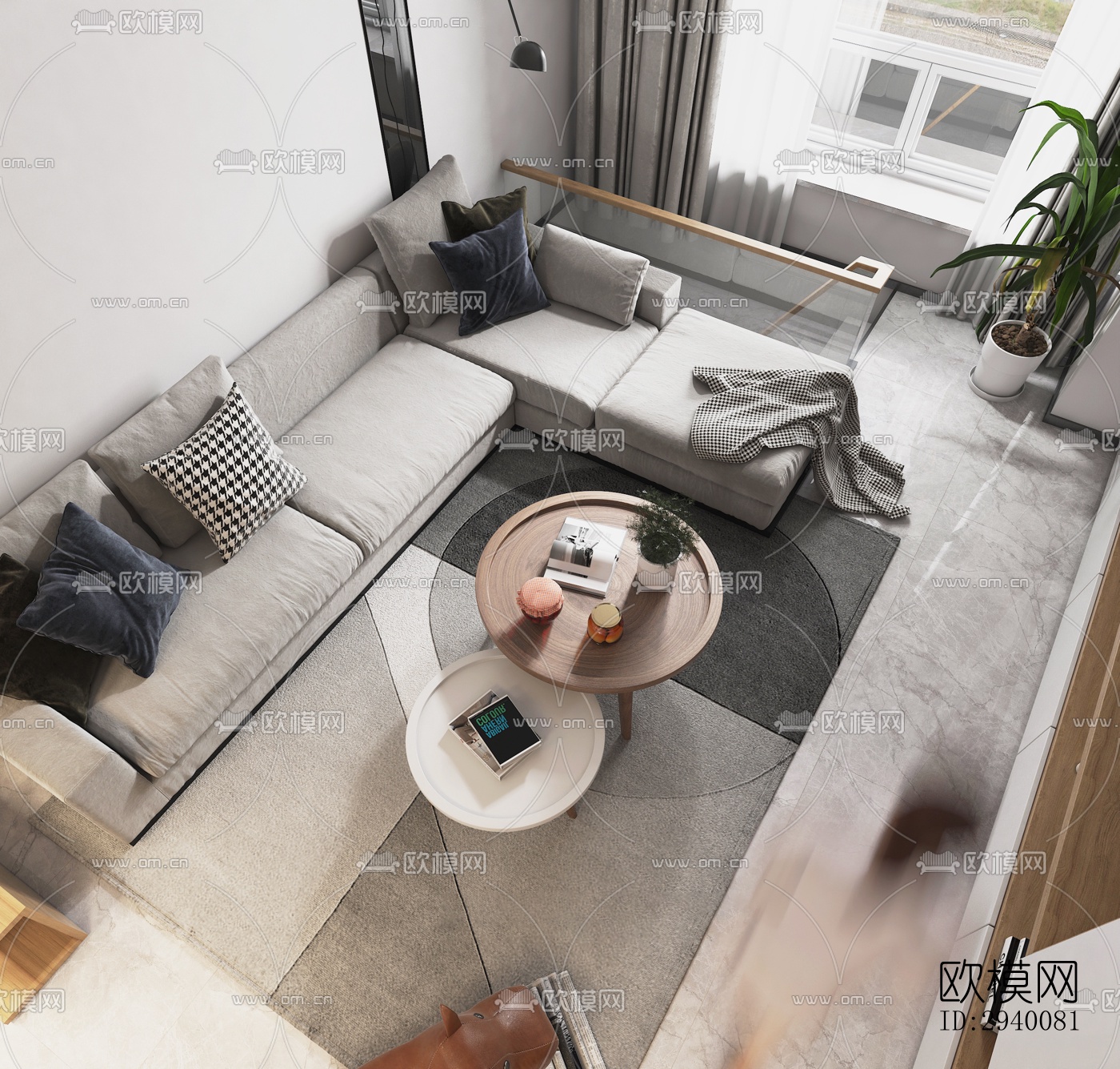 北欧平层效果图下载（渲染图5）