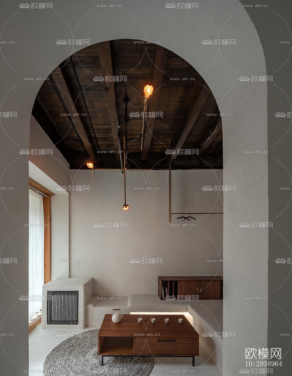 中式酒店民宿效果图下载（渲染图1）