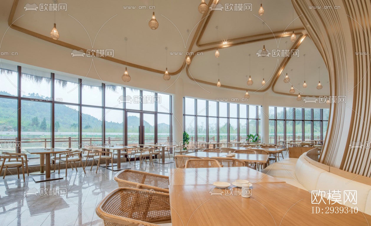 新中式酒店民宿效果图下载（渲染图17）