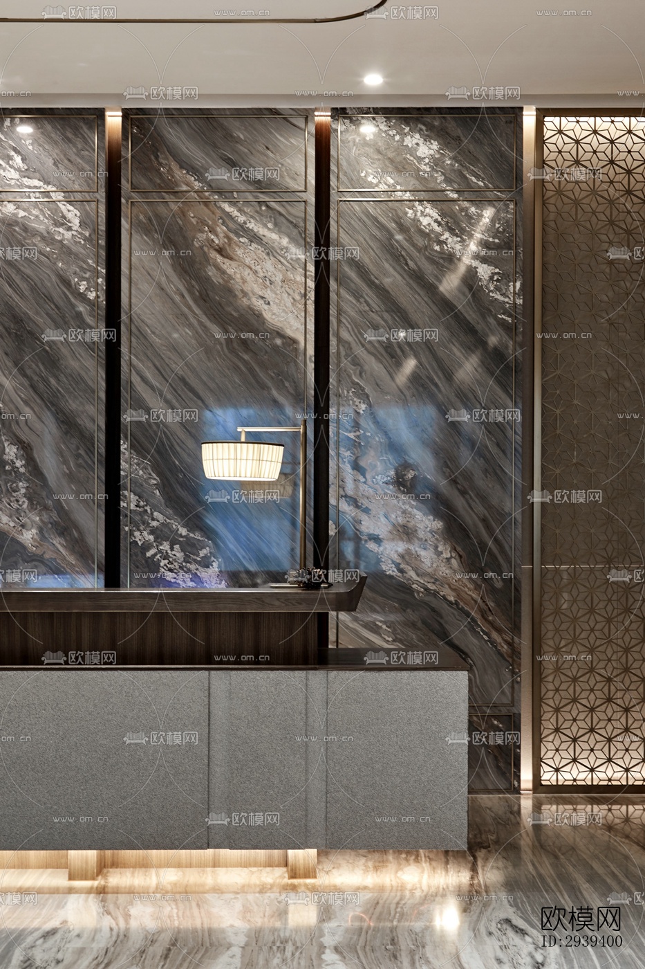 新中式酒店民宿效果图下载（渲染图7）