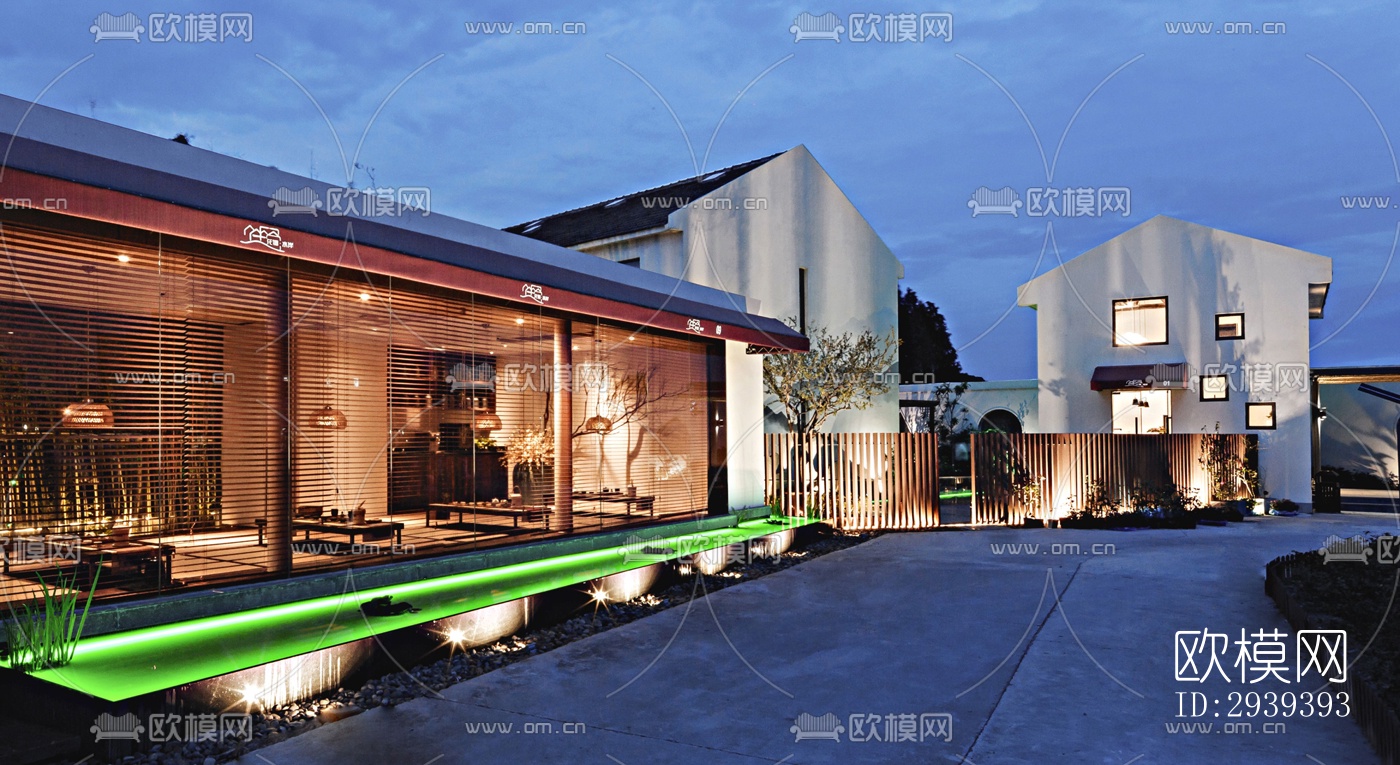 新中式酒店民宿效果图下载（渲染图9）