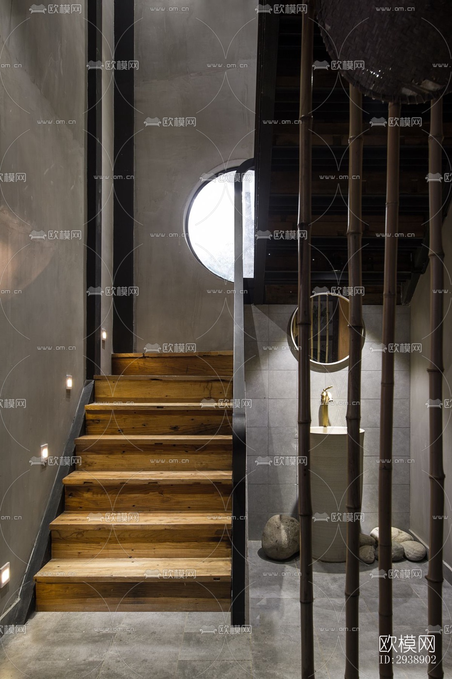 中式酒店民宿效果图下载（渲染图11）