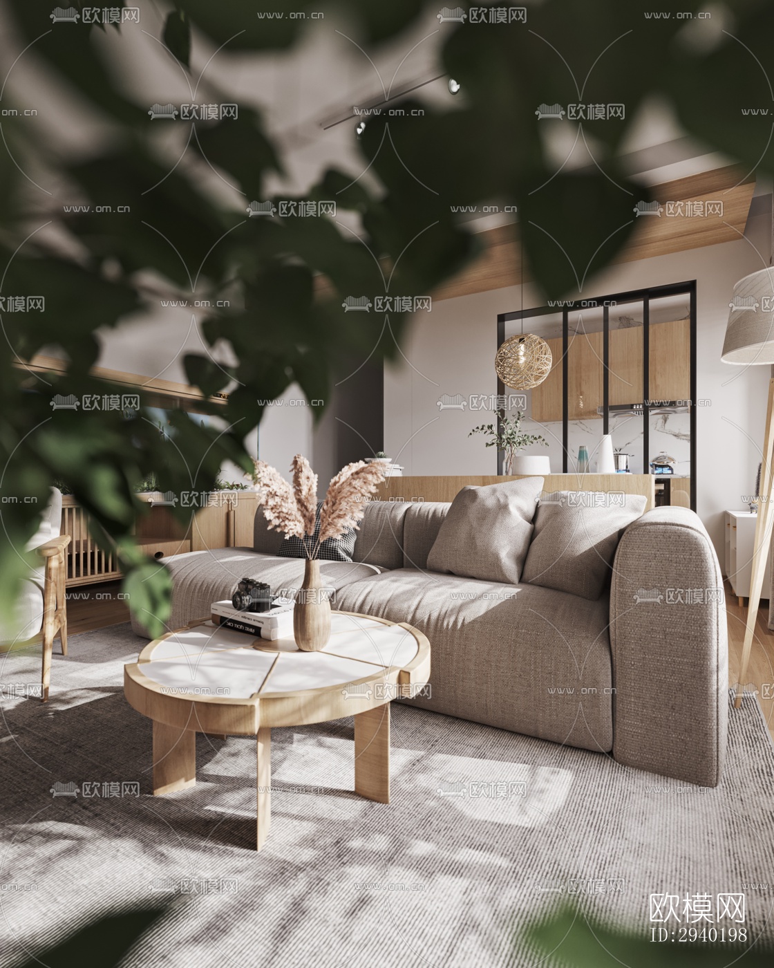 日式平层效果图下载（渲染图5）