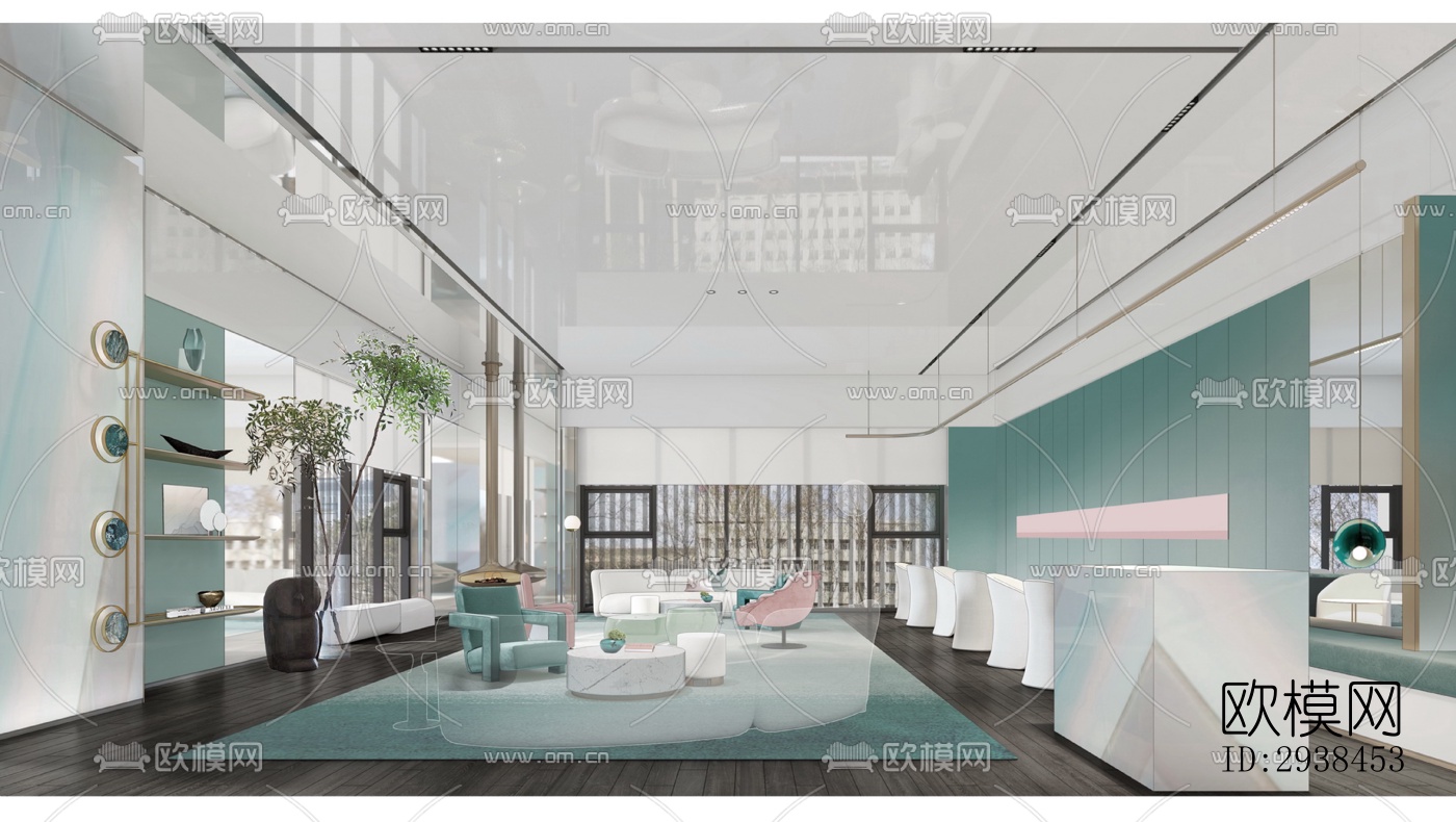 现代售楼处效果图下载（渲染图11）