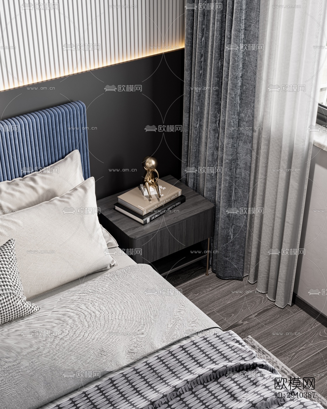 现代平层效果图下载（渲染图2）