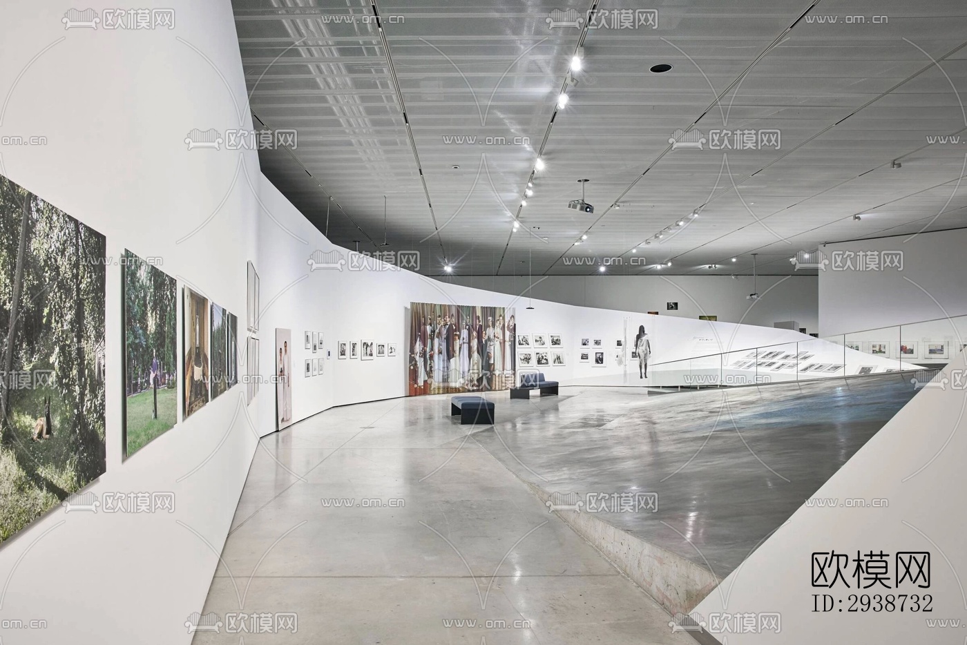 现代展览展厅效果图下载（渲染图15）