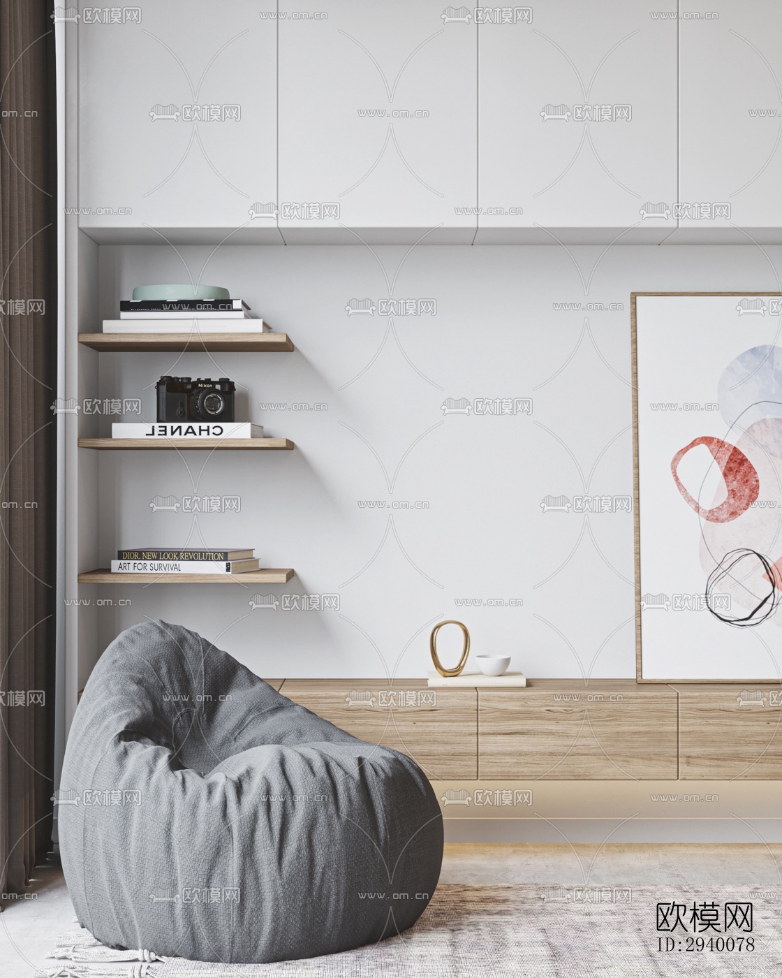 北欧平层效果图下载（渲染图10）